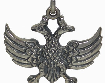 Double Headed Eagle Silver Pendant - Byzantine Empire