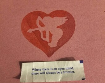Valentine's Paper fortune cookie