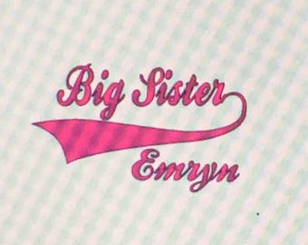 Big Sister Iron On / Big Sister Decal / Sister iron on / sister decal