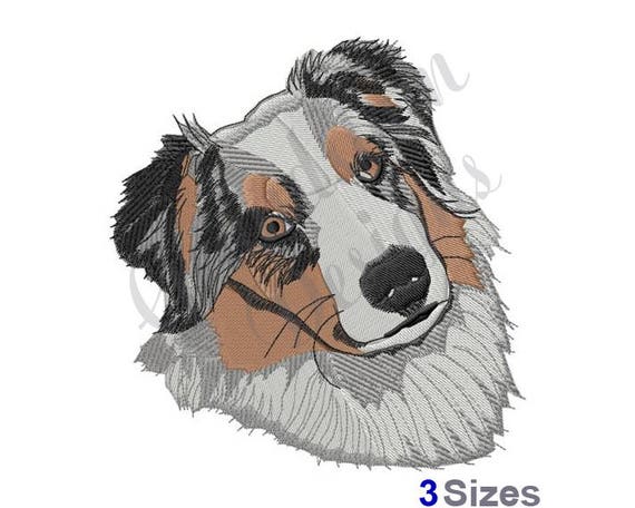 Australian shepherd machine embroidery design Australian shepherd machine embroidery design