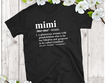 Mimi Shirt - Dictionary Definition - Pregnancy Reveal, Birth Announcement, Christmas Gift, Mimi T-Shirt,Mimi Gift