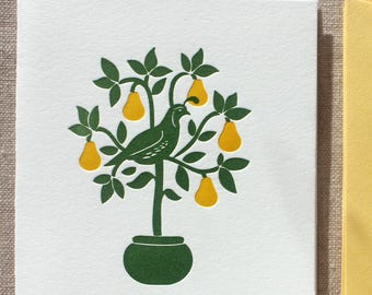 Partridge Letterpress Card Set
