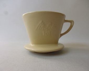 Original 101 Melitta Ceramic Coffee Dripper Coffee Filter 1950 's