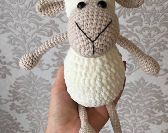 Stuffed sheep, plush sheep, crochet lamb, softie sheep toy, amigurumi sheep, handmade sheep, stuffed animal sheep, crochet sheep, lamb toy