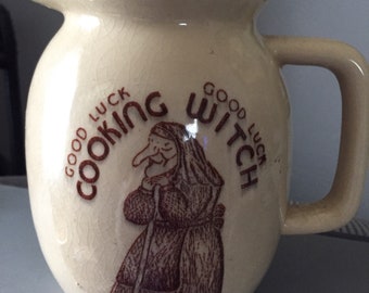Good Luck Cooking Witch Pitcher