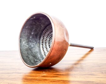 Vintage Scientific English Brass T O Blake Hatton Garden Sieve Filter, Unique Gift Ideas for Scientist, Medical Present
