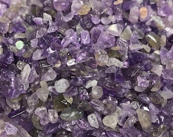 Tiny Amethyst Gemstone Chips; Purple Gemstone Chips, Crystal Chips, Healing Crystals, Purple Gemstone Chips, Tumbled Stones