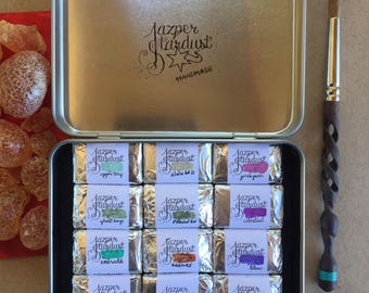 ENCHANTED FOREST Set of 12 full or half pans- Artisan Handmade Watercolor paint Set exotic watercolours