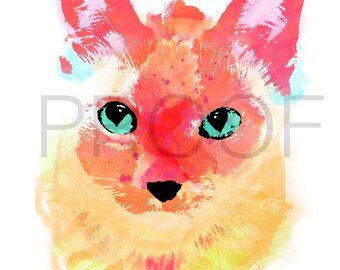 Siamese Cat || Tang the Siamese || Cat || Watercolor Cat || Cat Art || Cat Art Print