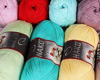 Egyptian cotton and bamboo yarn ESTIVA NAKO, summer yarn, lot yarn, palette, yarn for knitting
