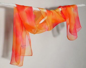 silk/silk scarf hand painted chiffon scarf