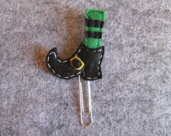 Wizard of Oz Bookmark - Wicked witch bookmark - Felt Bookmark - Paper clip - Planner clip - Planner accessories - Halloween favors