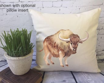 buffalo/ bison decorative throw pillow cover