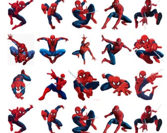 Spiderman 30 birthday edible stand up cake toppers decorations premium wafer card, available precut or uncut