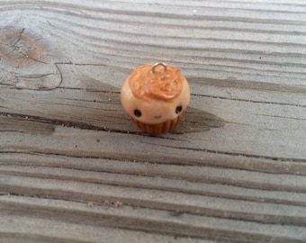 Polymer Golden Cupcake Charm