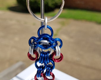Superhero chainmail keychain
