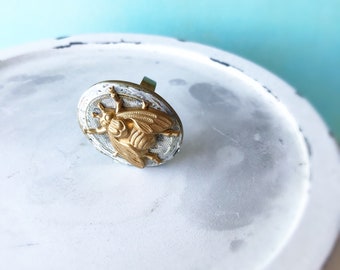 Gold bee Locket poison ring