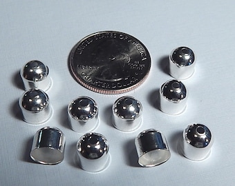 2 LOTS of 10 Silver Plated Cord Ends