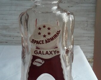 Vintage 1950s Space Admiral Galaxy Bank. Bottom embossed Space Foods Baltimore,Md. Heavy Glass Mfg by Owens Illinois. Mint Condition. Clean