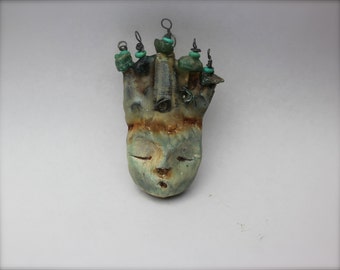 ENcaustic Mask Mini Assemblages Online Mixed Media Jewelry Workshop Tutorial