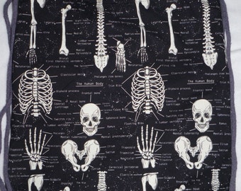 Skeletons Glow In The Dark Anatomy: Backpack/tote