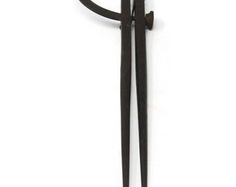 Antique Blacksmith Forged Divider PS & W Co, Vintage Engineering Tools, Industrial Decor, Forged Steel Wing Divider Mechanical Tool