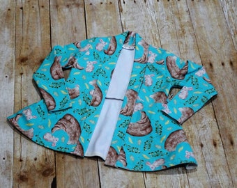 Girls 3T and 2T Fern Open Fitted Cardigan