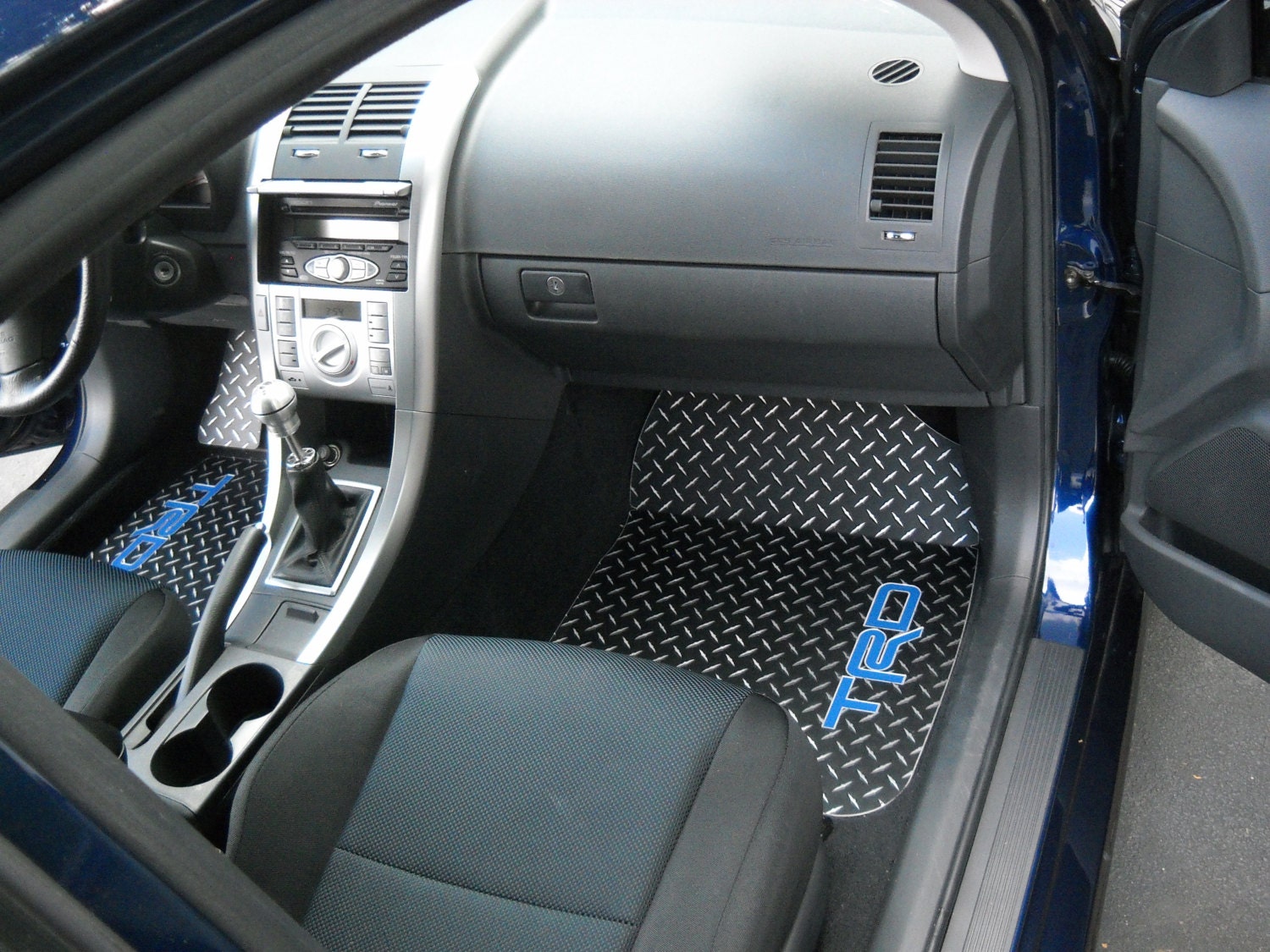 Scion tC xB FRS floor shield mats. Custom shaped diamond