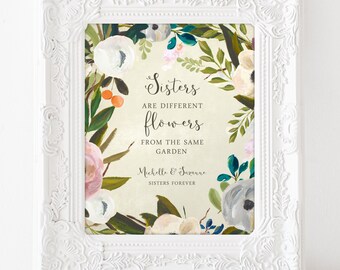 SISTERS gift print - Personalized gift for your Sister - Wedding Gift for Sister, Gift for Sister, Maid of Honor, Sister Birthday Gift 8x10