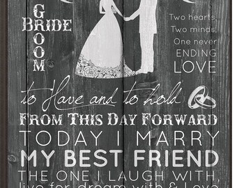 Mr. and Mrs. Wedding plaque