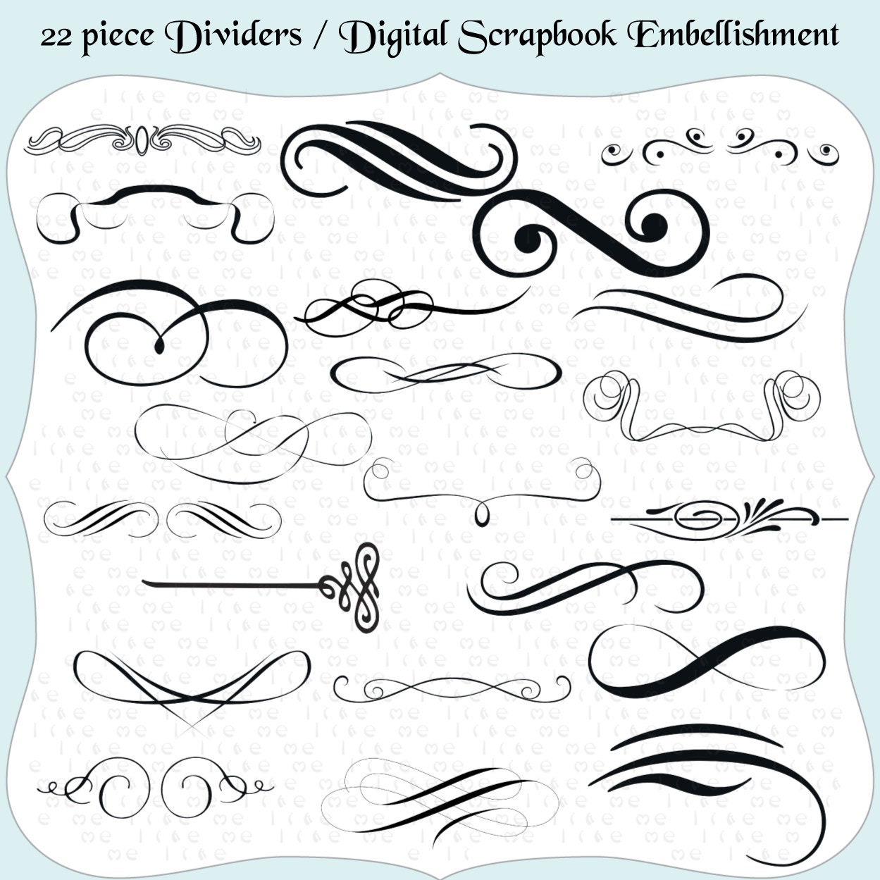 Download Digital Elegant Dividers Clip Art Pack-INSTANT DOWNLOAD-22