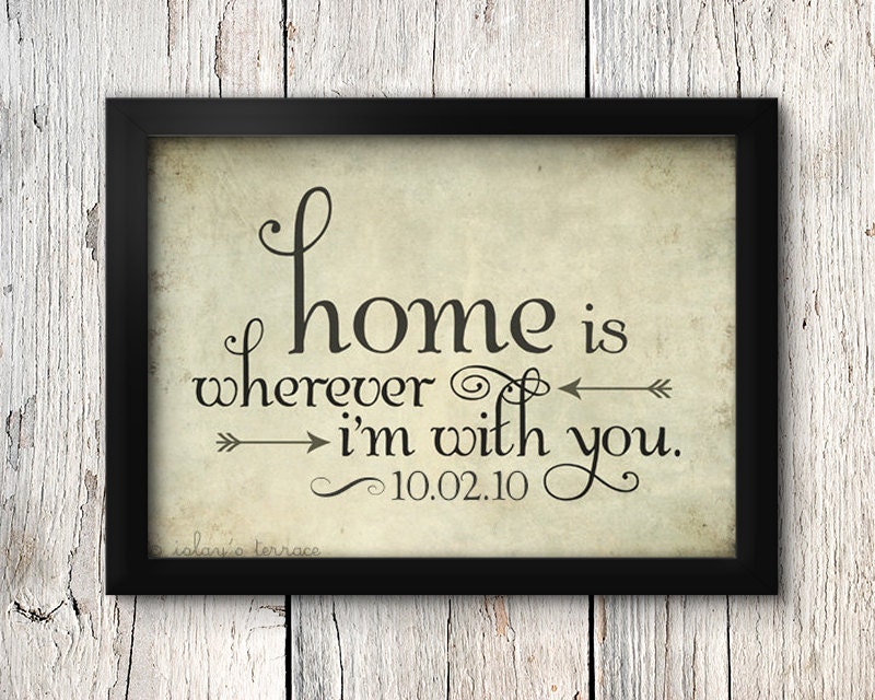 Personalized gift Home is Wherever I'm With You