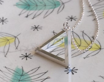 Penrose Triangle Necklace - Impossible Triangle Necklace - Silver or Bronze