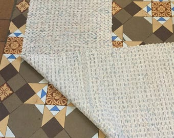 Scandinavian Vintage Cotton Rag Rug Swedish Mid Century Handmade Hallway Runner.