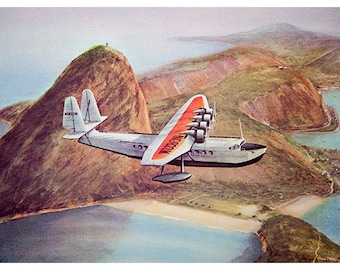Vintage 1977 aviation Print -"Brazilian Clipper 1934"