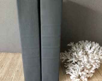 Gray decorative books | decorative book set | book decor | coastal books | beach books | beach wedding decor | gray book