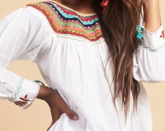 Hand embroidered blouse