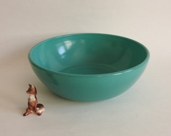 Hazel Atlas Aqua Serving Bowl