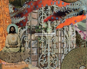 Original Handmade Collage Art Print, Who Are We Really ?