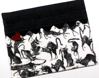 Ghastlies Cats Cross Stitch Embroidery Project Bag