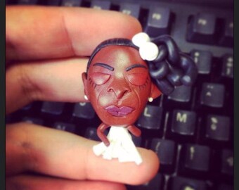 UNIQUE hand made "Billie Holiday" magnet