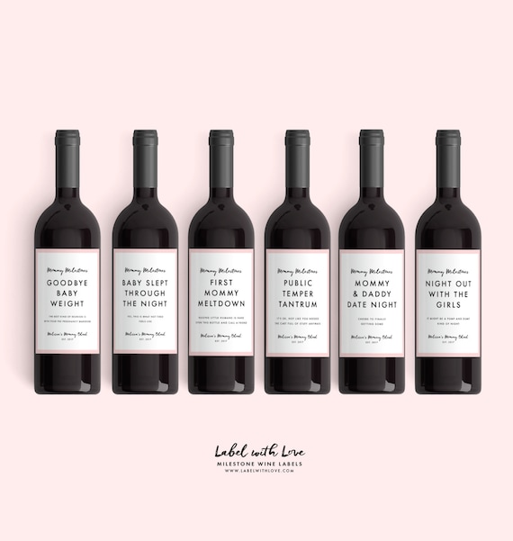 New Mom Wine Labels