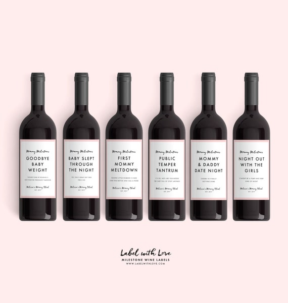 New Mom Wine Labels