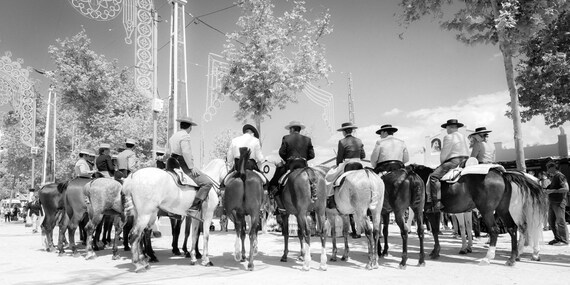 SPANISH HORSEMAN 3. Spanish Print, Jerez Horse Festival, Black and White Picture, Monochrome Print, Photographic Print.