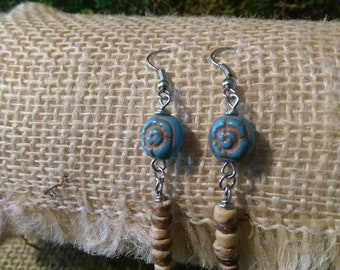 Wood Dangle Earrings