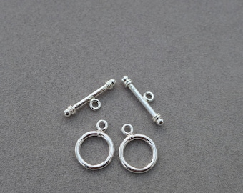 2 Set 925 Sterling Silver 14.5mm Toggle Clasp Wholesale price