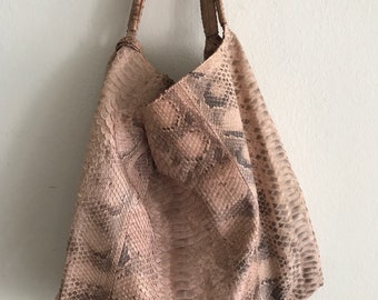 Python leather bag