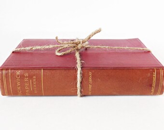 The Pickwick Papers Book by Charles Dickens, AL Burt Home Library, Maroon Hardback, Posthumous Papers of the Pickwick Club, Maroon Books