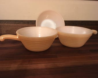 Iridescent Fireking Soup Bowls - Set of 3