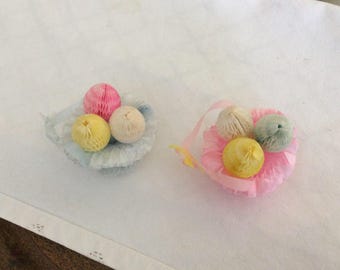 Vintage Honeycomb Easter baskets